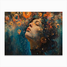 Digital Fusion: Human and Virtual Realms - A Neo-Surrealist Collection. Lucid Dreaming Canvas Print