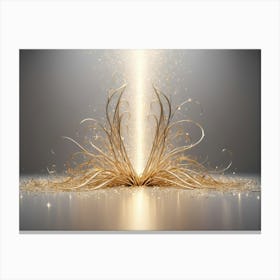 Christmass style sparkling silver gold background 10 Canvas Print