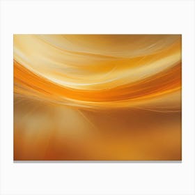 Abstract Image Of Curved Orange And Yellow Lines With A Soft, Blurred Background Canvas Print