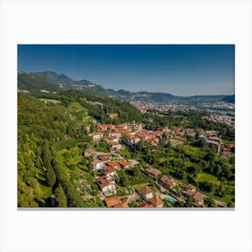 Aerial View Of A Village In Italy 2 Canvas Print