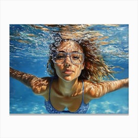 Woman Swimming 7 Canvas Print