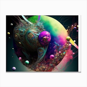 Abstract Planetary Confusion Canvas Print