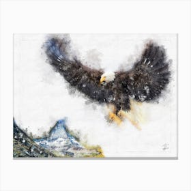 Flying Eagle Canvas Print