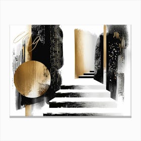 Gold Stairway Canvas Print