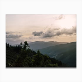 Mountains At Dusk, Serra Da Estrela, Portugal Canvas Print