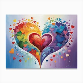 Rainbow Heart 14 Canvas Print