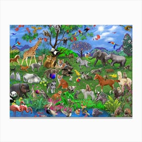 Animal Paradise Canvas Print