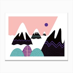 Pink Utopian Landscape Canvas Print