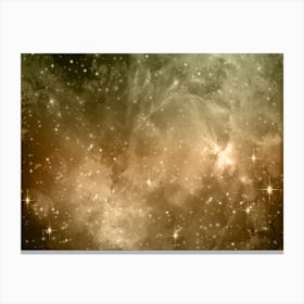 Brown, Tan, Beige Galaxy Space Background Canvas Print