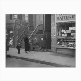Untitled Photo, Possibly Related To Mothers Talking Together And Child Playing In The Gutter, 139th Street Just Canvas Print