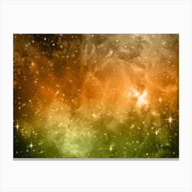 Brown Orange Galaxy Space Background Canvas Print