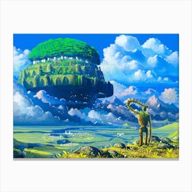 Castle over the clouds Canvas Print