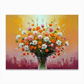 Flowers In A Vase Canvas Print