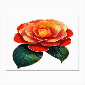 Camellia Flower 3 Canvas Print