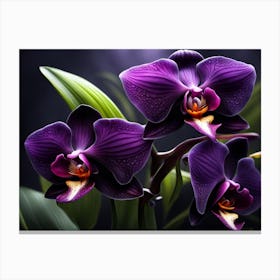 Black Orchid Canvas Print
