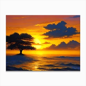 Sunset Tree 2 Canvas Print