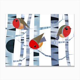 A Rio of Robin Redbreasts Canvas Print