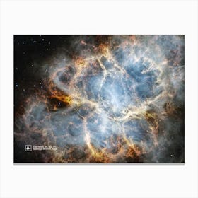 Crab Nebula, M1, NGC 1952 (James Webb/JWST) — space poster Canvas Print