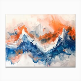 Abstract Mountain Painting 10 Canvas Print