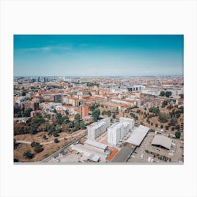 Skyline cityscape of Milan, Italy during sunny day Canvas Print