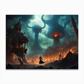 Alien City On A Strange Planet Canvas Print