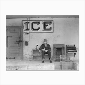 Ice For Sale,Harlingen, Texas By Russell Lee Canvas Print