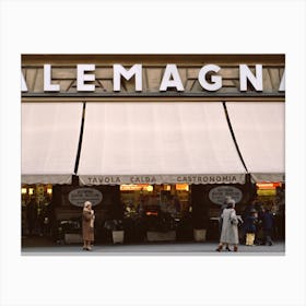 Alemagna Cafe In Rome Canvas Print