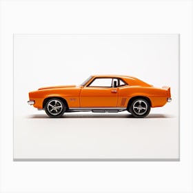 Toy Car 69 Camaro Orange Canvas Print