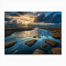 Default Step Into A Dreamlike Realm Where Islands Float In A S 2 Canvas Print