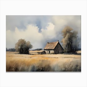 Cloud Oil Painting Farmhouse Nursery French Countryside (7) Canvas Print