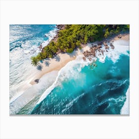 Aerial View Of A Tropical Island 1 Canvas Print