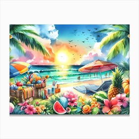 Beach Scene Canvas Print