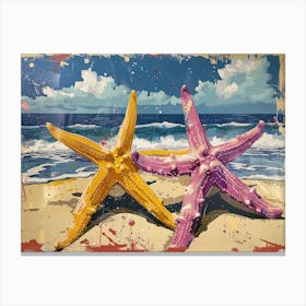 Starfish On The Beach 5 Canvas Print