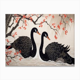 Black Swans - Asian Canvas Print