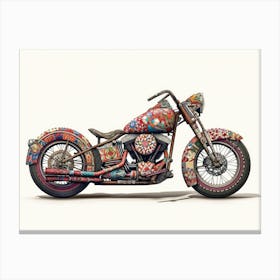 Vintage Colorful Scooter 22 Canvas Print