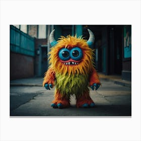 Monster On The Street Canvas Print
