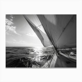 Sailboat Sailing In The Ocean Canvas Print