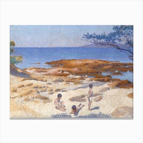 Beach At Cabasson, Henri Edmond Cross Canvas Print