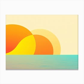 Sunset At The Beach 1 Canvas Print