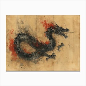 Calligraphic Wonders: Chinese Dragon 1 Canvas Print