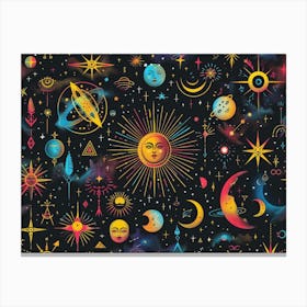 Psychedelic Planets Canvas Print