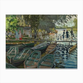Bathers At La Grenouillere, Claude Monet Canvas Print