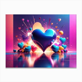 Colorful Heart Creative 32 Canvas Print