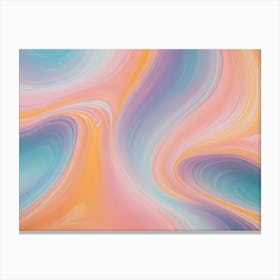 Abstract Background Of Swirling, Flowing Lines And Colors In Shades Of Blue, Pink, And Orange 1 Canvas Print