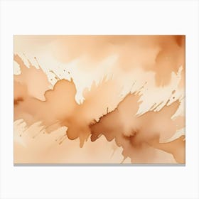 Abstract Watercolor Background In Brown Tones Canvas Print