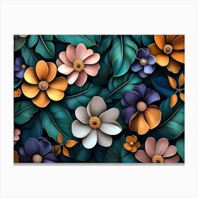 Flowers Wallpaper 10 Canvas Print