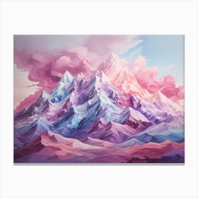 Abstract Mountain Painting Print Canvas Print