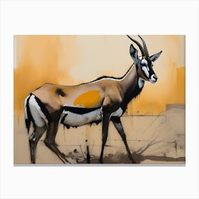 African Heat with Antelope Canvas Print