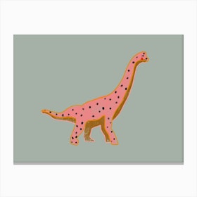Pink Dinosaur Canvas Print