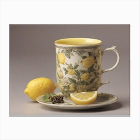 Lemon Tea Mug Canvas Print